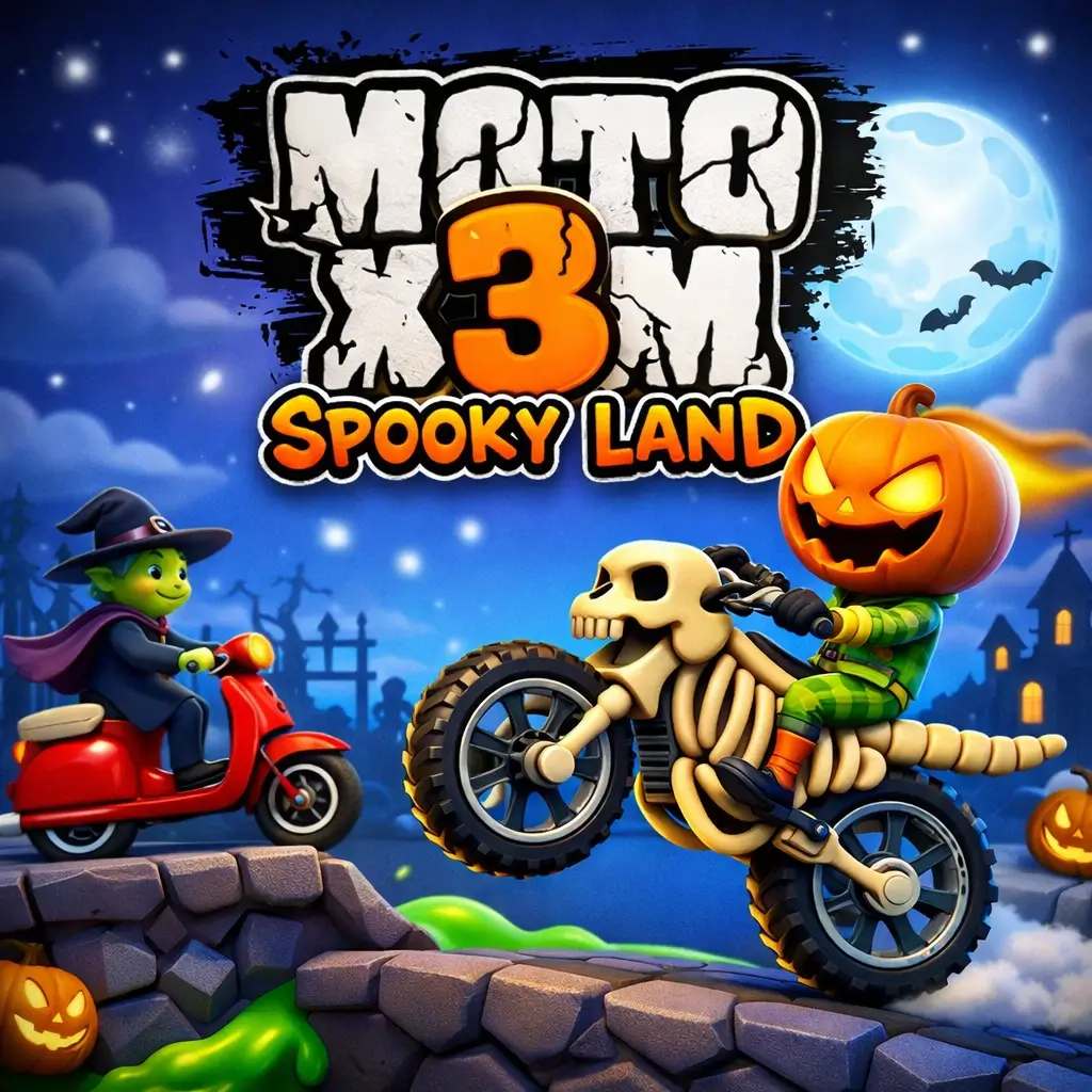 Moto X3M Spooky Land | Play Online on BizofGames 1#